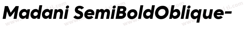 Madani SemiBoldOblique字体转换